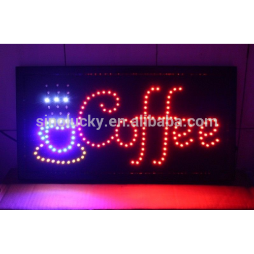 Open Bar Coffee Display Flashing LED Sign Neon Light Bar Pub Cafe shop Decor